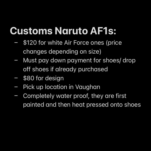 ANIME NIKE AIR FORCE ONES (Located in Vaughan) (Message for inquiries) - Picture 4 of 4